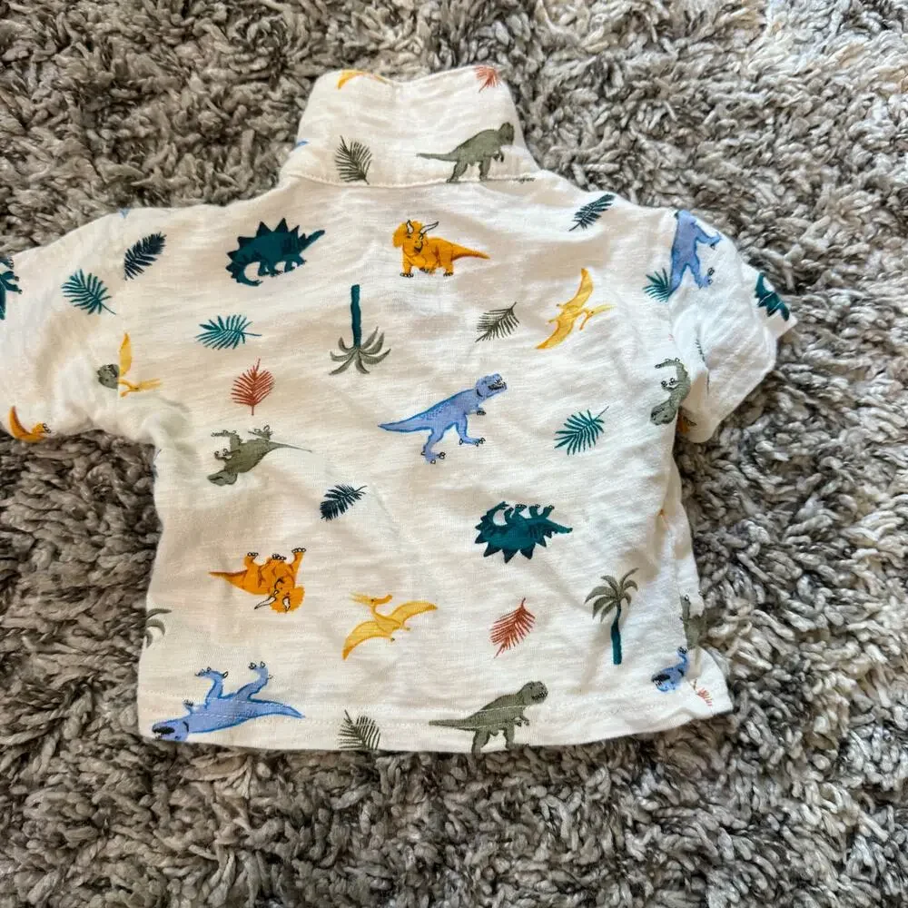 Okie Dokie Outfit Set 6 Months Baby Boy Shorts Shirt Dinosaur Shorties CUTE